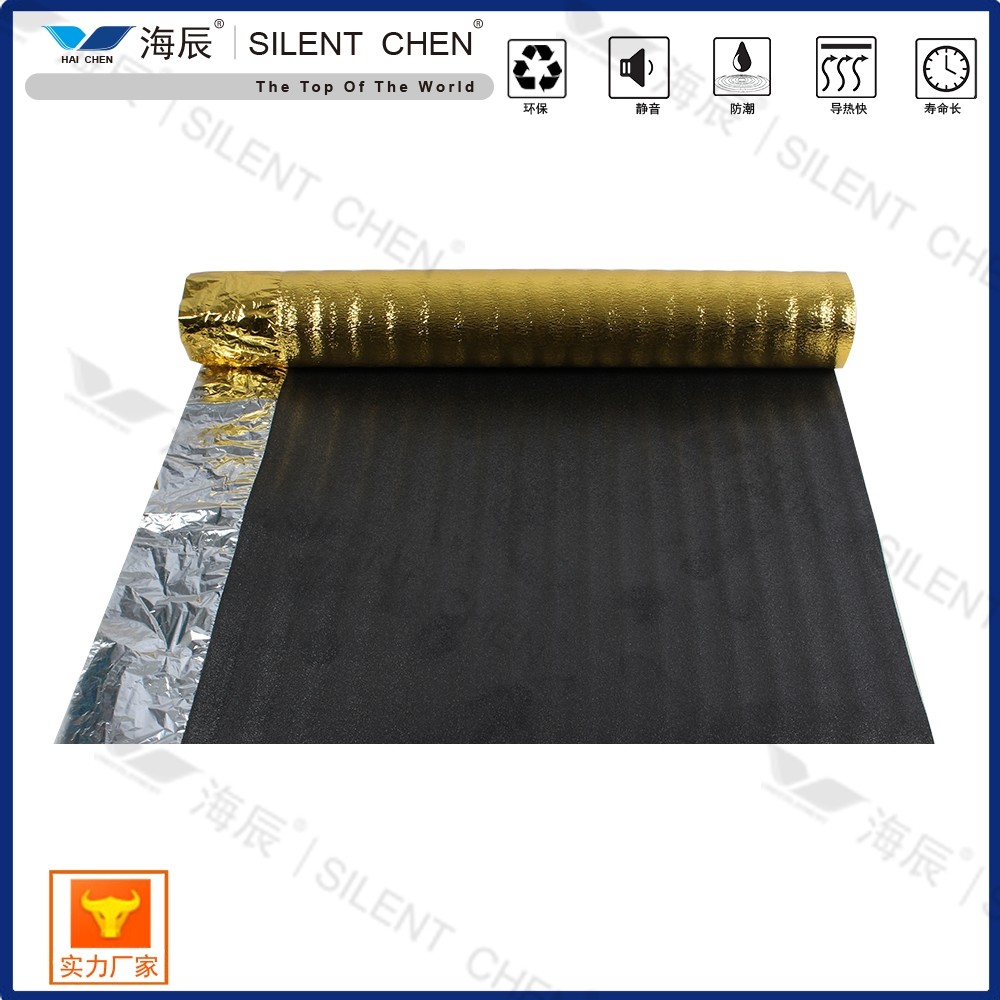 Gold Film Coating EPE Foam Roll Underlay 20kg/Cbm For Engineered Flooring
