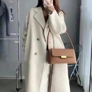 Quality Winter Mongolian Cashmere Overcoat Luxury Ladies Long Alpaca Wool Trench Coat Women 100% Wool Cashmere Handmade Coat for Women wholesale