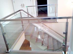 Quality 304 Stainless Steel 850mm Handrail Glass Balustrade Square Pipe 1mm wholesale