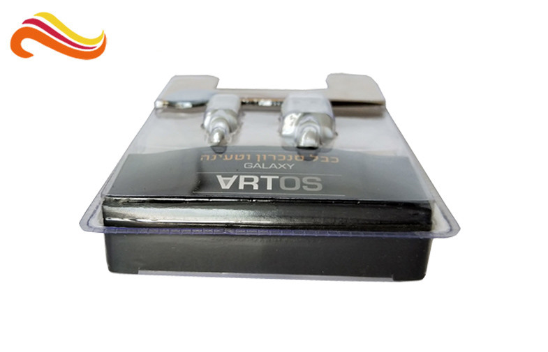Clear PETG / PVC Plastic Clamshell Packaging Box Customized Shape For USB Cable