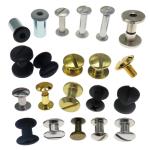 Male and Female Chicago Screw for Leather Belt Gold Aluminum Titanium Stainless