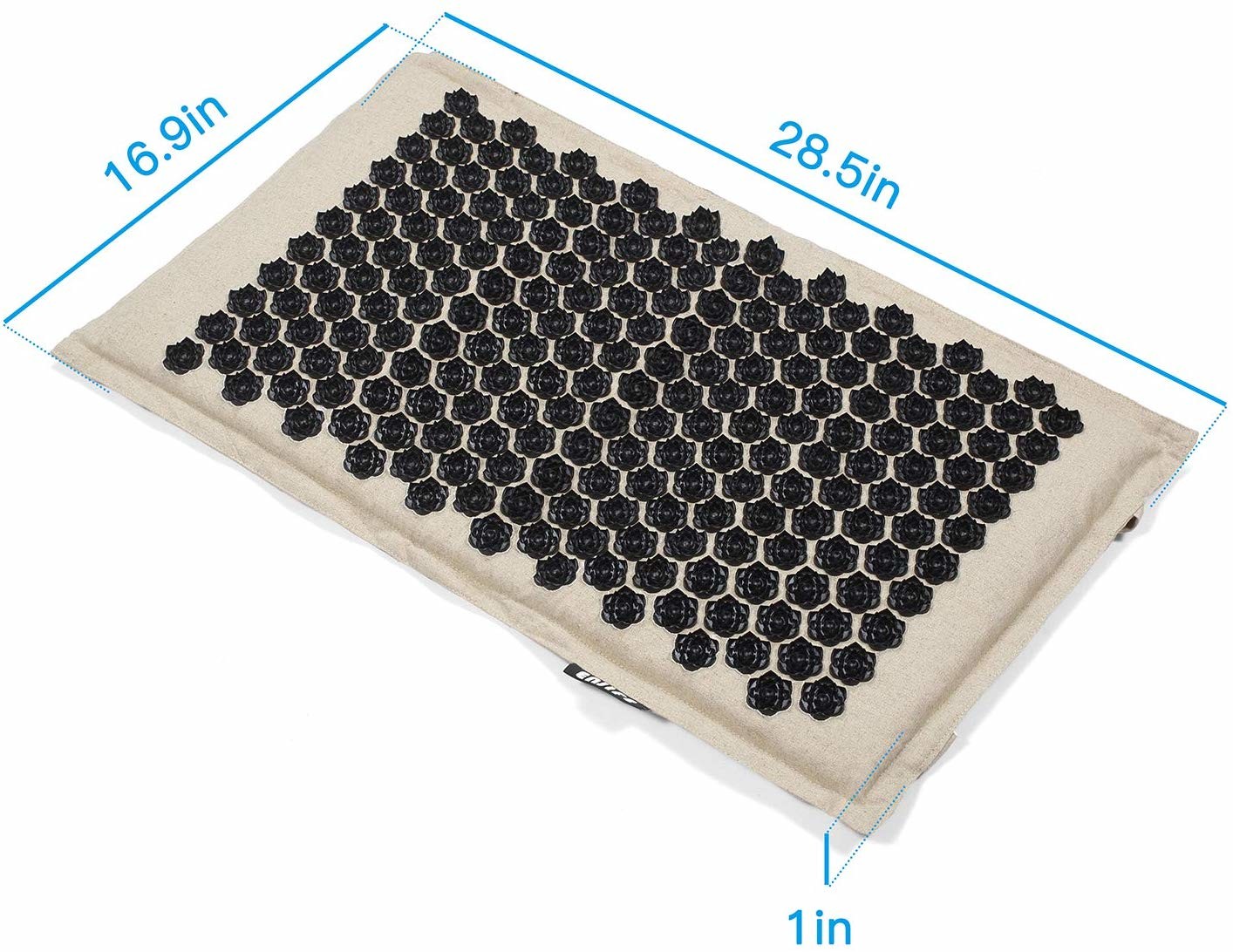 Organic Linen Acupressure Mat Yoga Meditation Mat With Pillow Increase Blood Flow Neck Back Pain Relief