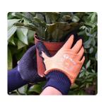 Orange Polyester Seamless Liner Ultimate Dexterity Rubber Protective Gardening