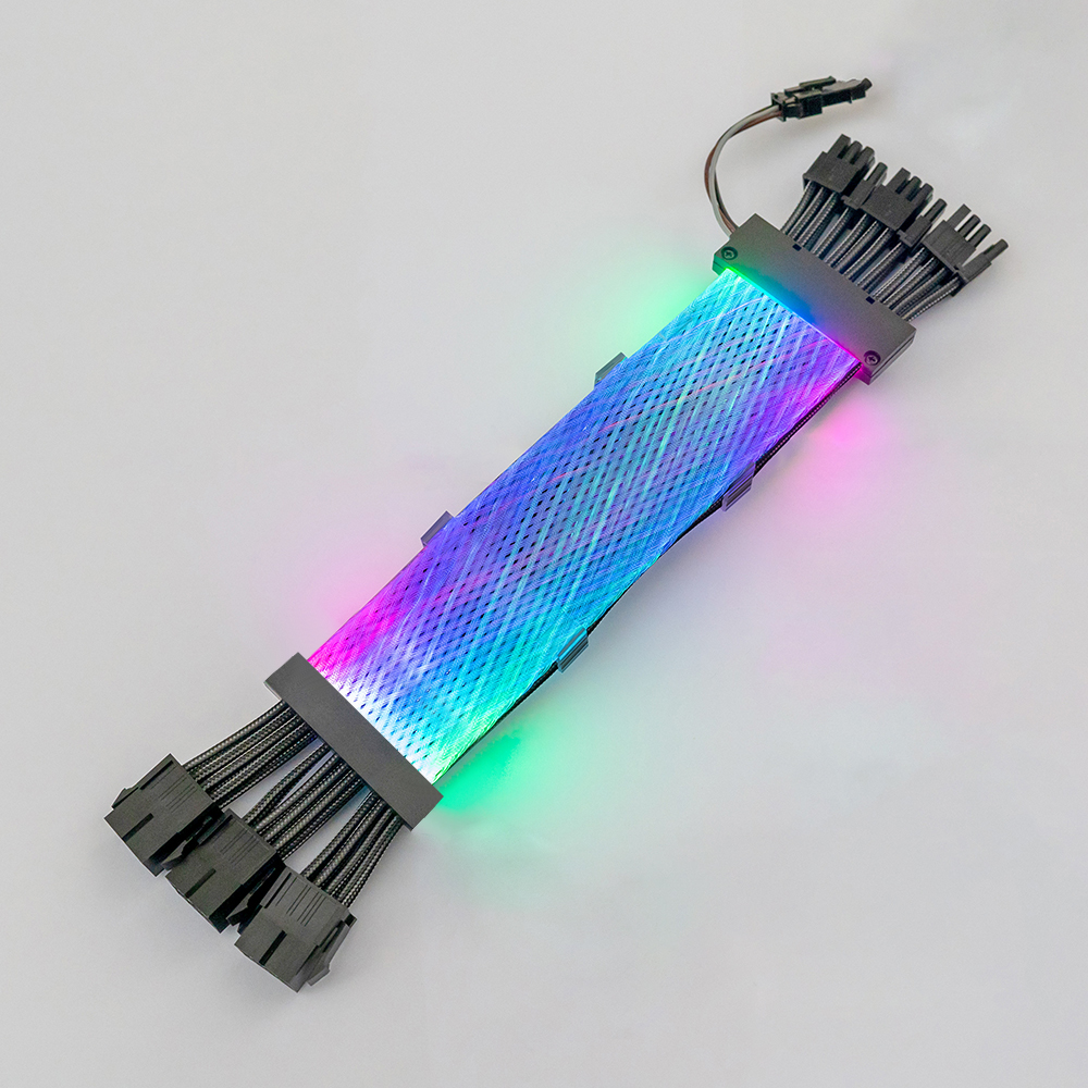 RGB cable Gaming PC double-headed light-emitting board 12pin turn three 8pin Sync 5V3PIN RGB cable
