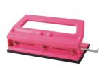 Hot Sale Pink Color 24 sheets capacity adjustable metal 3 holes paper punch