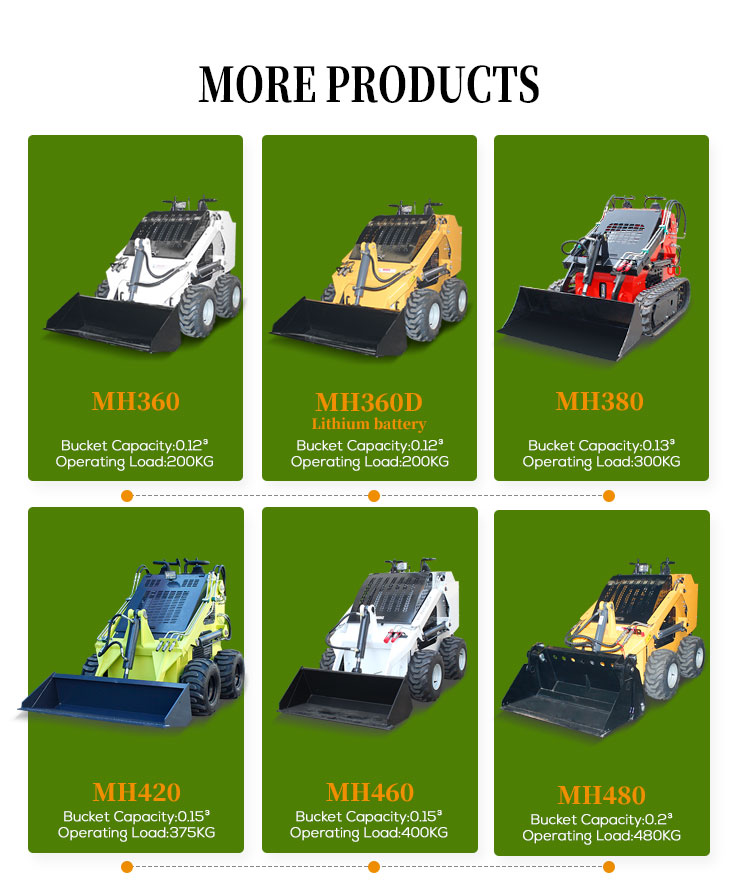 Customized Color EPA Diesel/Gasoline Mini Skid Steer Loader with Briggs Stratton Engine