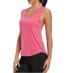 SGS Breathable Loose Fitting Yoga Tops Plus Size Open Back Workout Tops Moisture