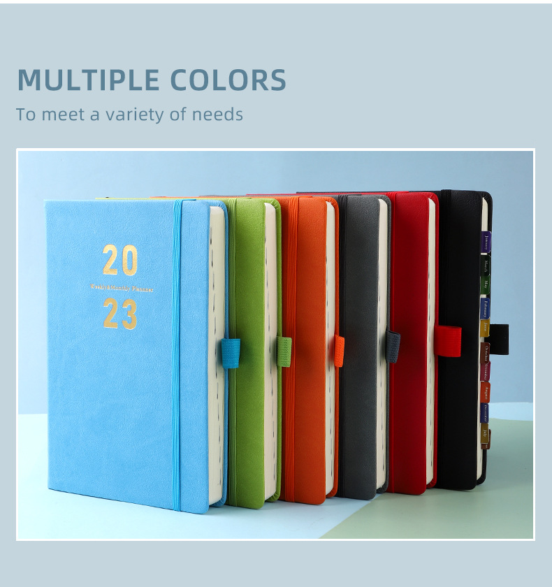 Custom A5 Printed Pu Hardcover Notebook With Elastic Band For Business Customized Logo