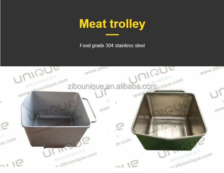 Meat Trolley for Transport of Chicken Beef Fish in Processing Plants 200L SUS304