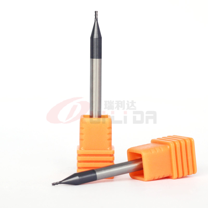 1mm 1/25" 1/8" 3/32" Solid Carbide End Mills For Cast Iron CNC Square Bottom