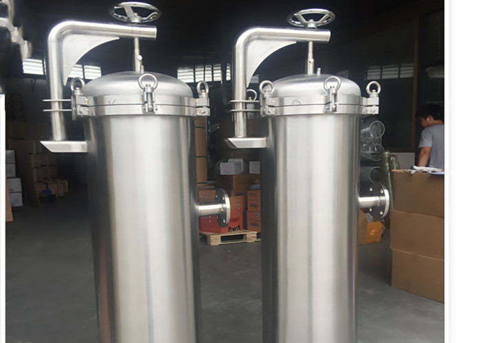 High Rate SS 304 Single Bag Filter Housing Mirror Polishing Removing Impurities