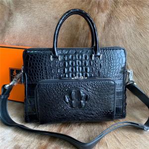 Quality Exotic Real Crocodile Skin Businessmen Briefcase Working Handbag Genuine Alligator Leather Male Large Top-handle Bag wholesale