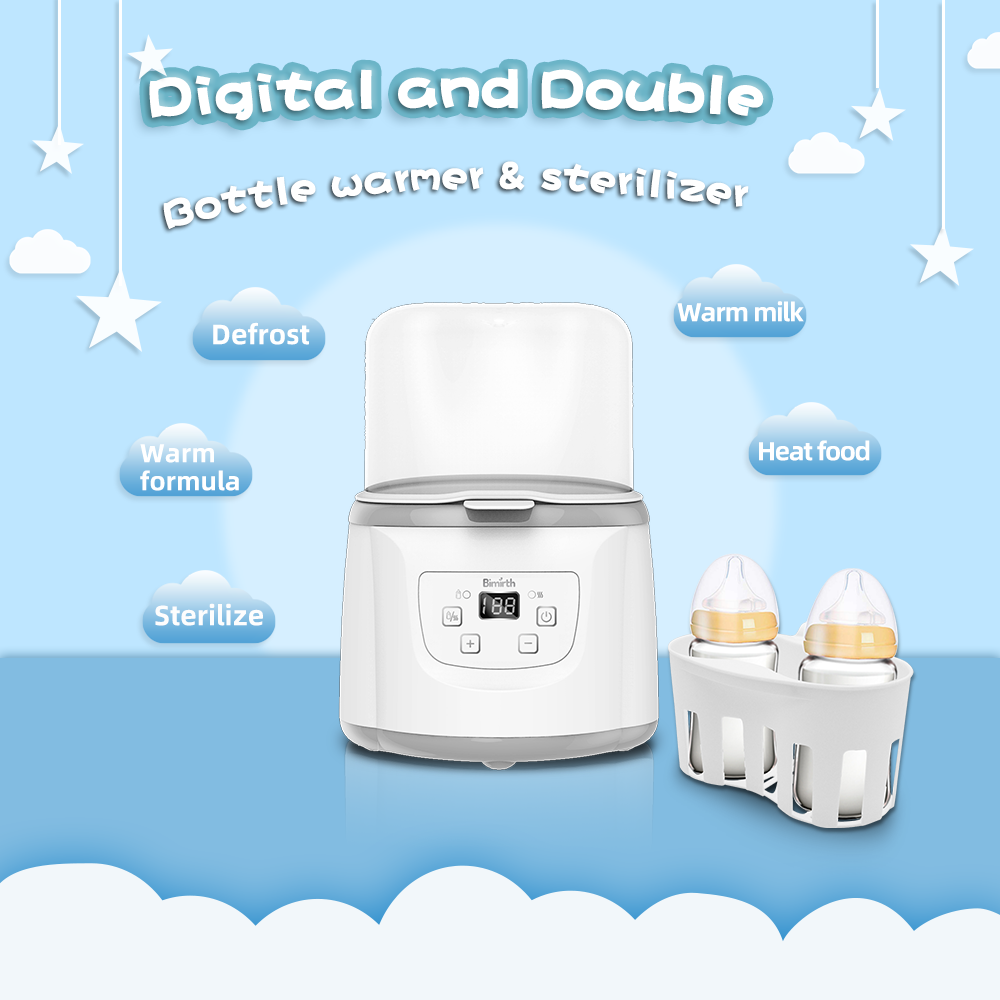 Adjustable Temperature Electric Baby Double Bottle Warmer PC ABS Electric Bottle Heater