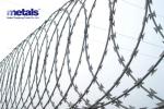 Galvanized High Security Fencing Barbed Tape Concertina In Military Prison