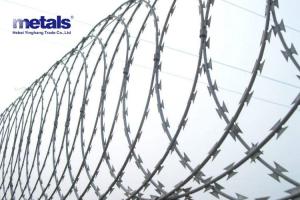 Quality Galvanized High Security Fencing Barbed Tape Concertina In Military Prison Industrial Settings wholesale