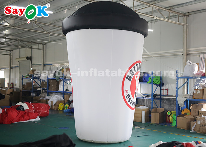 3.6m Custom Inflatable Products / Blow Up Coffee Cup For Advertising