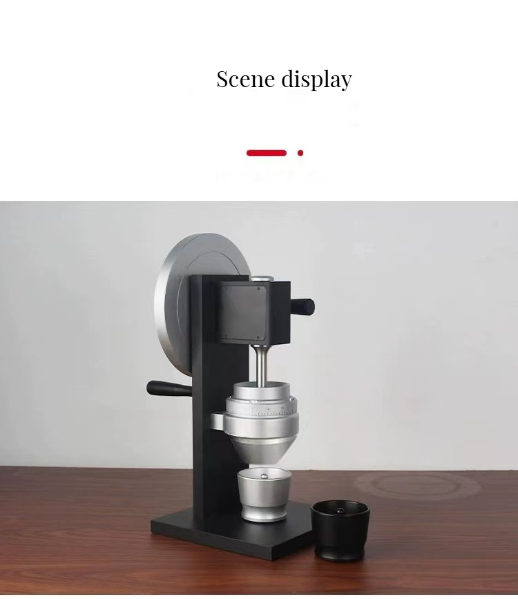 White Aluminum Steel Burr Manual Coffee Grinder for Home kfj127