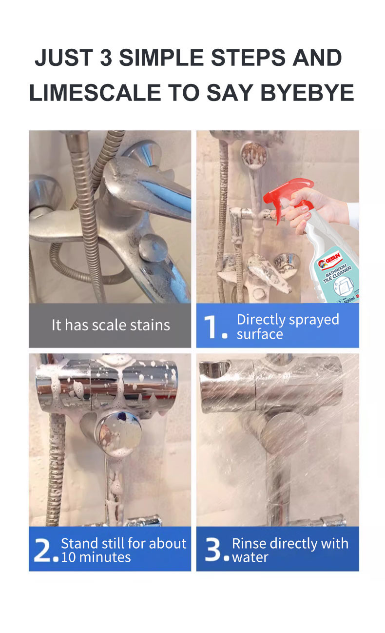 Customized Shower Bathroom Tile Cleaner Spray Grout Remover 500ml