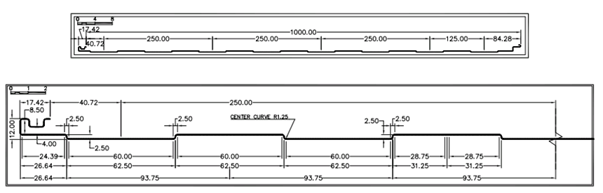 Duplex Roll Former, Cladding Sheet Steel Structure Ribbed Panel Machine, Steel Cladding Sheet Machine