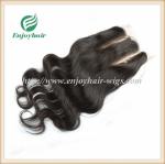 Lace top closure 4''x4'',brazilian virgin hair natural color body wave 10''-24'