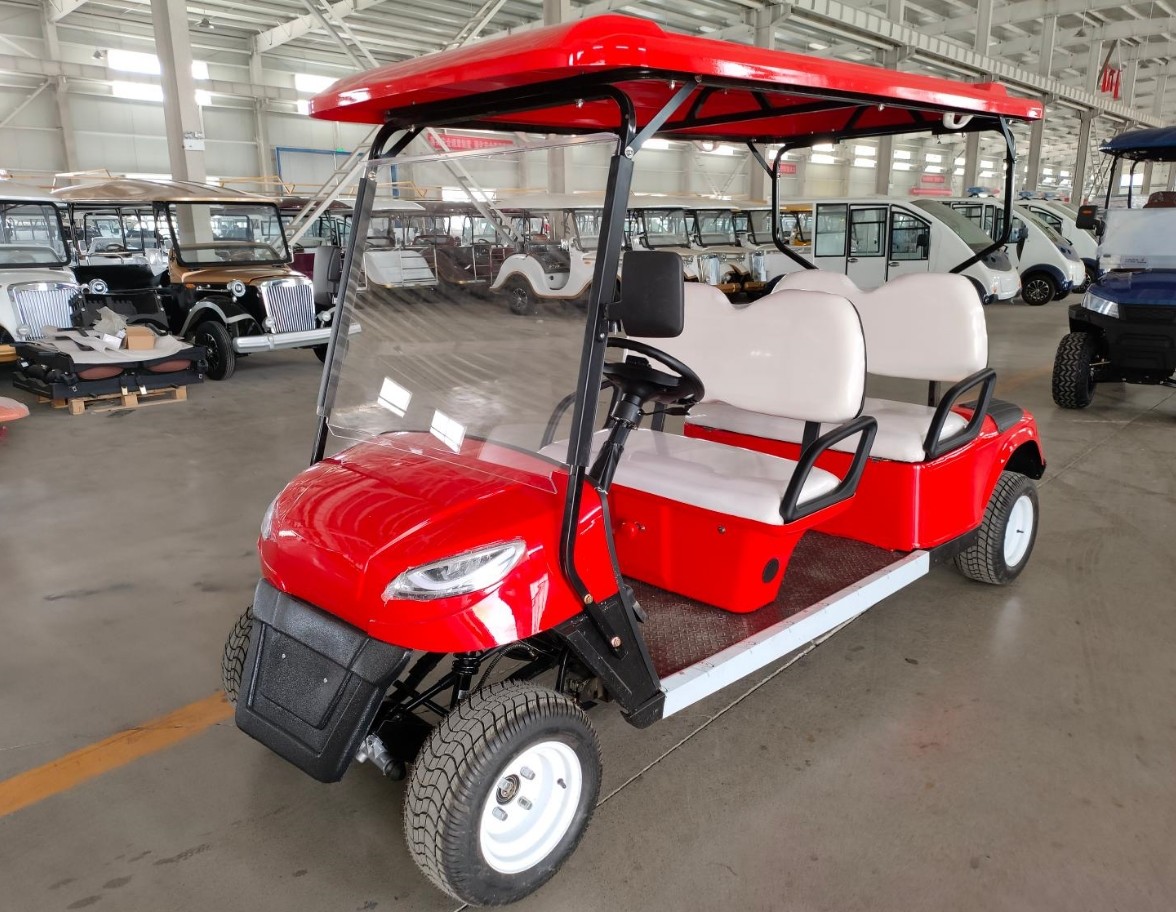 60V 100AH Lead-Acid Battery 3.5KW AC Motor 4 Wheels Electric Golf Cart 4-Seater Buggy For Sale Club Beach Hunting