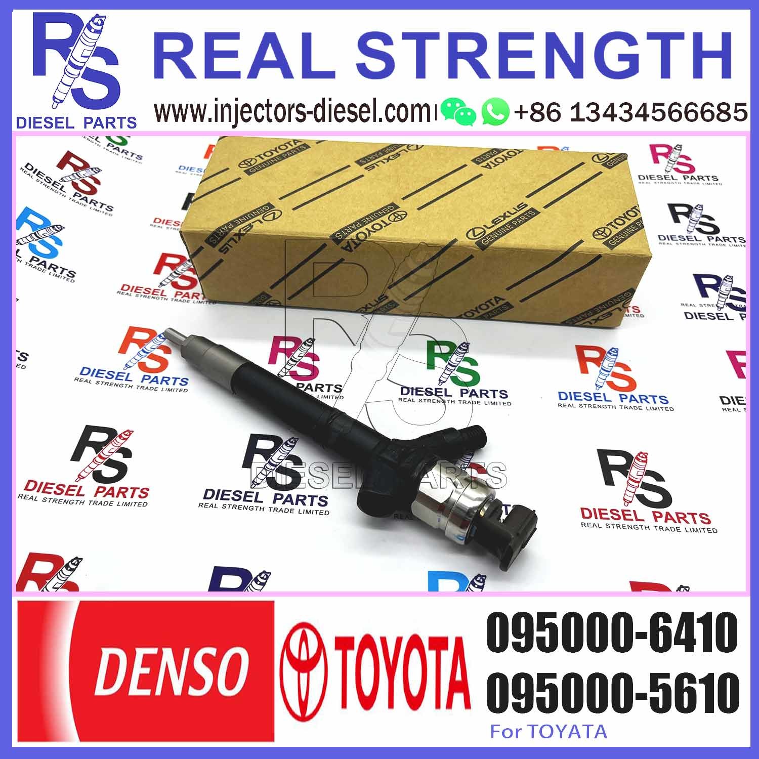New Diesel Fuel Injector 095000-7660 095000-7670, 095000-6410, 095000-6960, 23670-0R190, 23670-0R140 23670-0R030