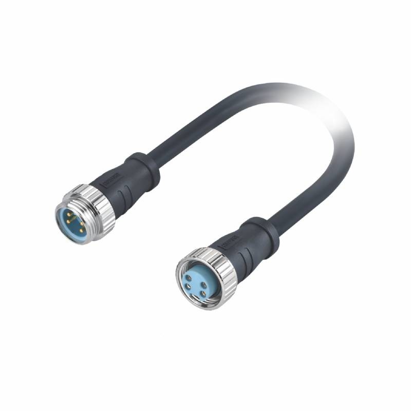 Male Rear Side Fastening 7/8 Mini Change Connectors 5Pin A Code 0.2m Single Wires