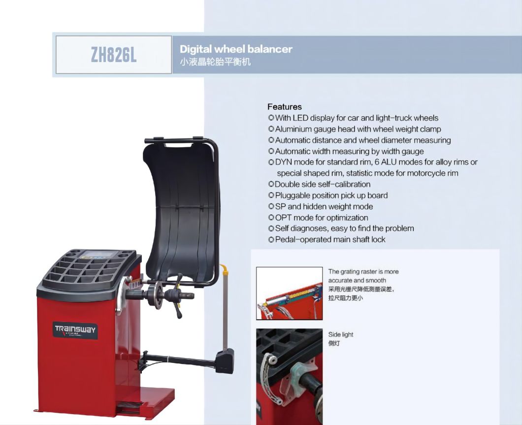 Trainsway 826L Tyre Balancing Machine with Heavy Duty Wheel Balancer