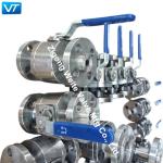 Oil Acid 1/2" Stainless Steel Flanged Ball Valve With Lever OEM