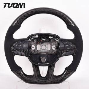 Quality ODM Ram Dodge Carbon Fiber Steering Wheel Black Alcantra 350mm wholesale