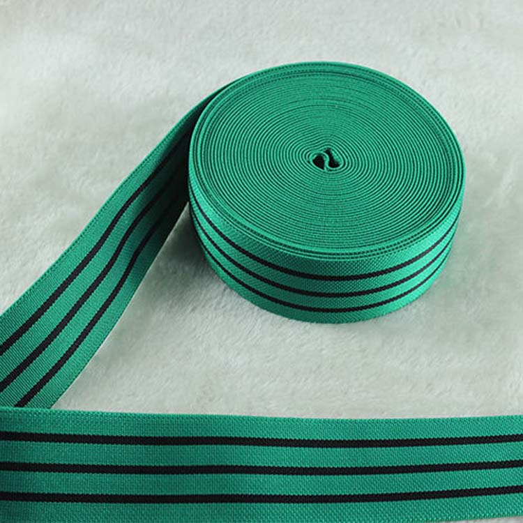 40mm Upholstery Elastic Band Green Elastic Webbing For Outdoor Furniture