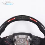 4KG Matte Black Leather Classic Land Rover Steering Wheel Carbon Fiber LED 0.35m