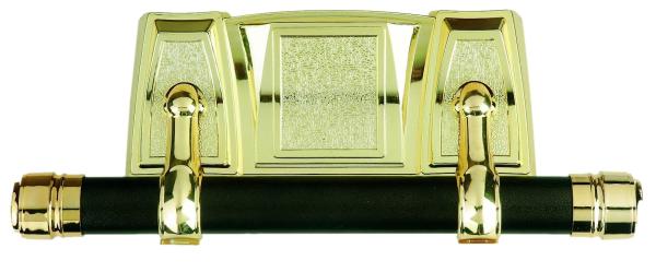 European Style Gold Casket Swing Bar Funeral Polished High Strength Customized