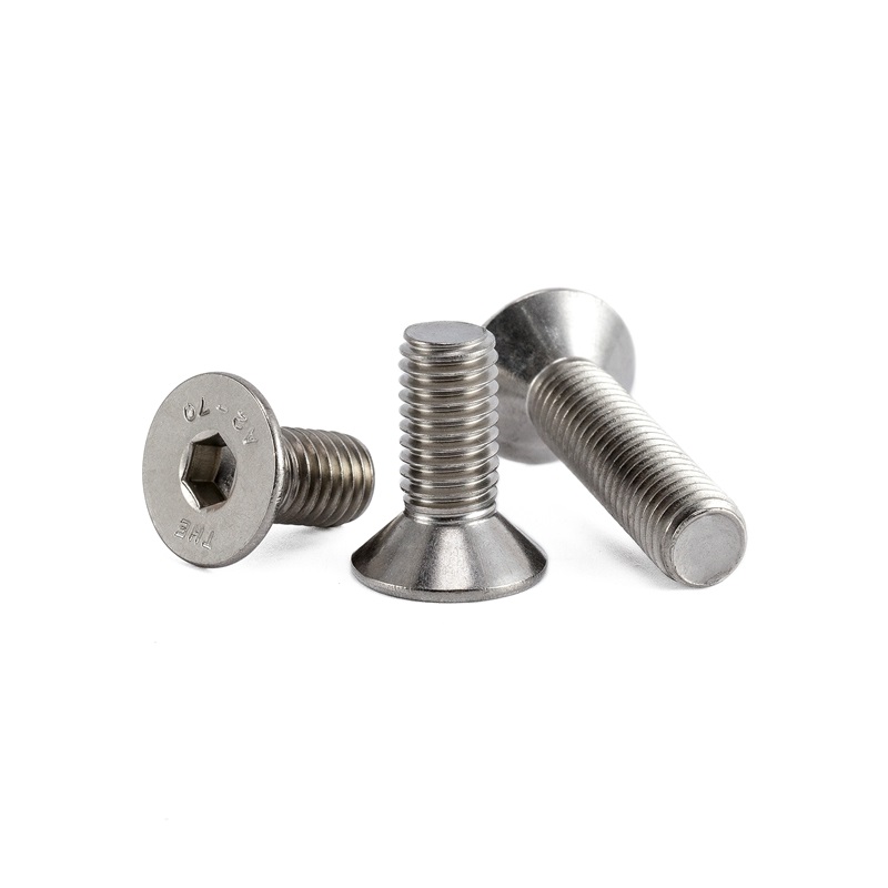 Customizable DIN ANSI Stainless Steel A2 70 A4 80 CSK Flat Head Hex Socket Bolt Screw