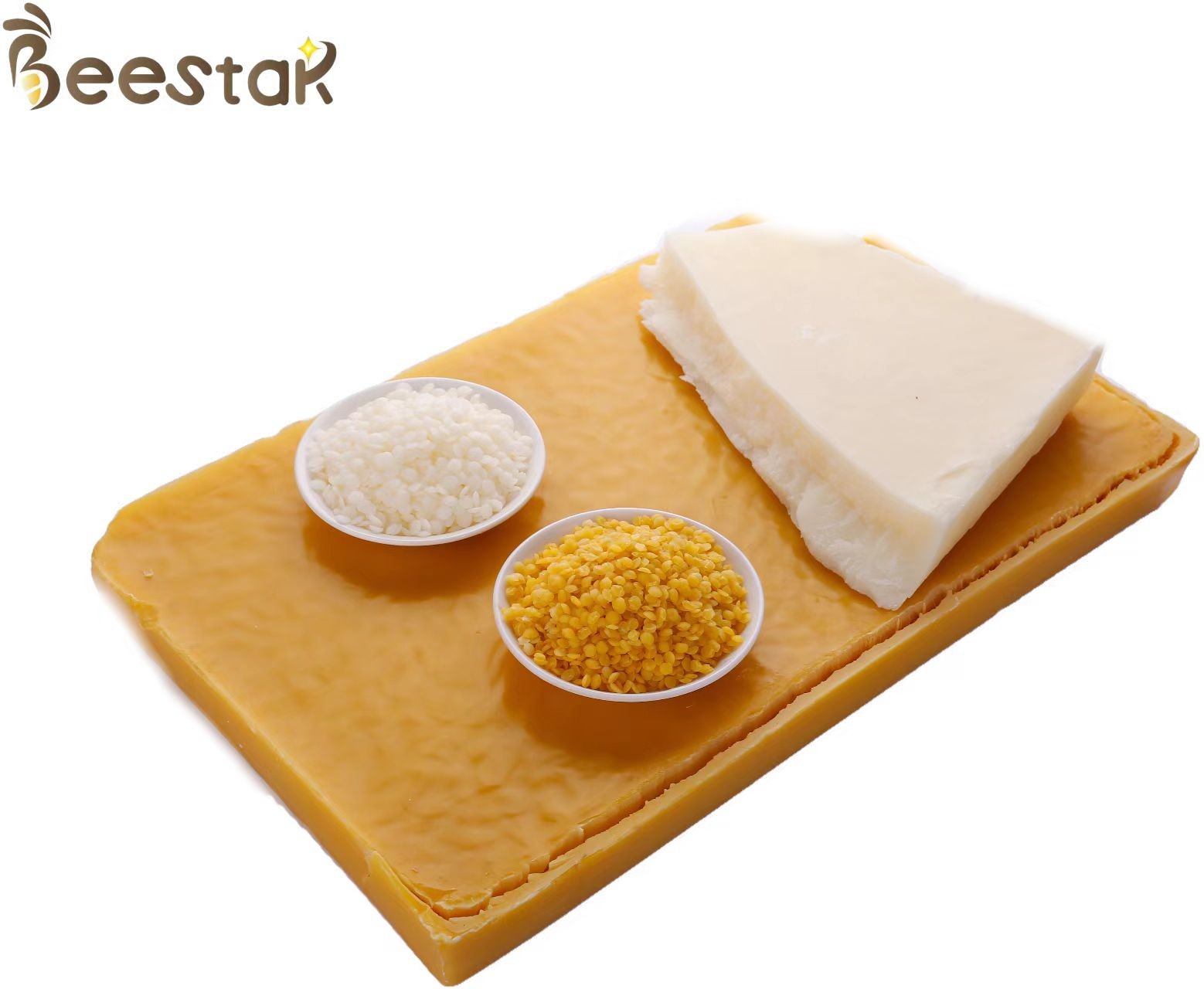 Natural Pure Yellow And White Beeswax Block Plate For Making Candles