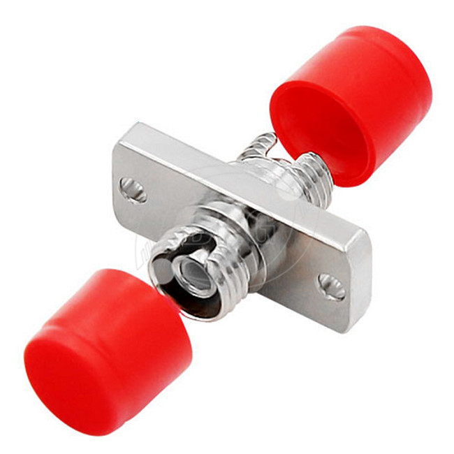 Red Or Yellow Fiber Optic Connector Adapters With Brozen Sleeve Low Repeatibility