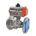 Standard Stainless Steel Pneumatic Actuated Flanged Ball Valve with Flange
