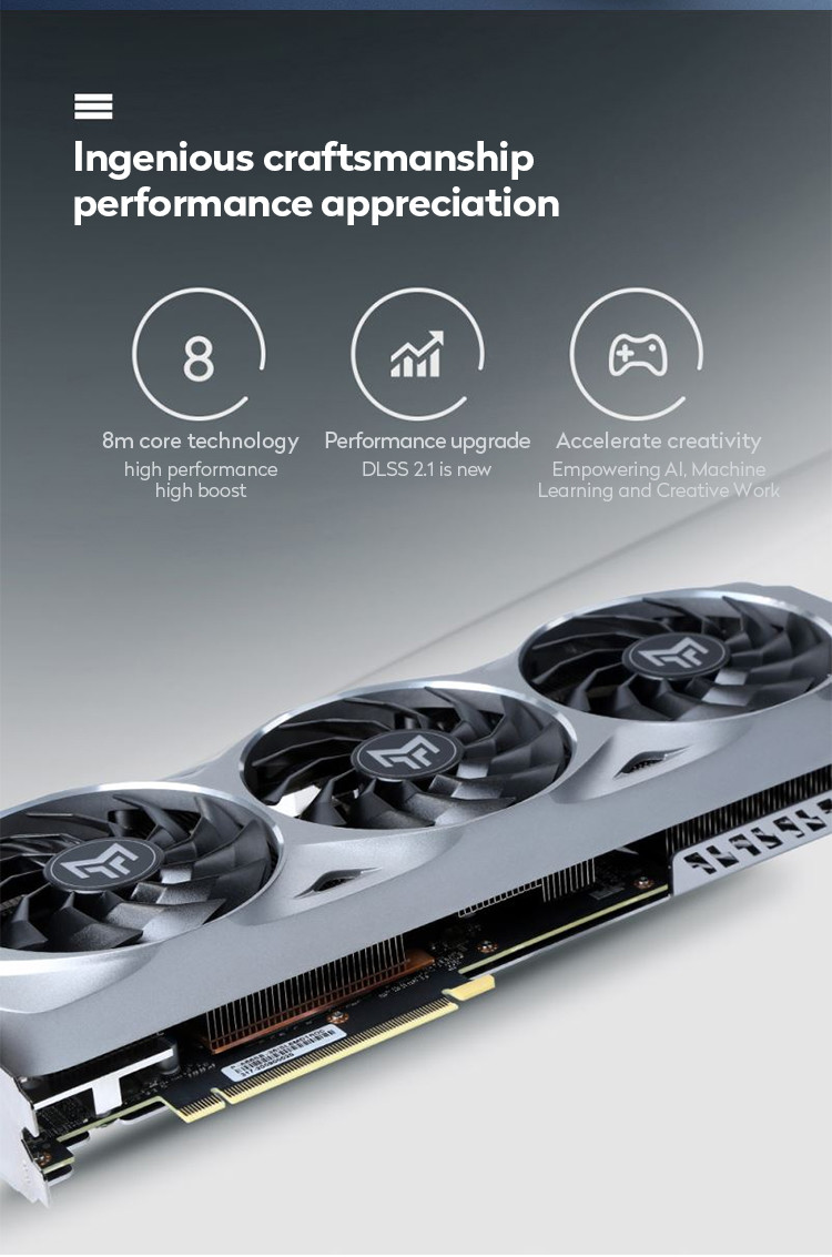 JIESHUO Gaming Graphics Card GALAXY Geforce RTX 3060 Ti Metal Master 8GB GDDR6 256Bit