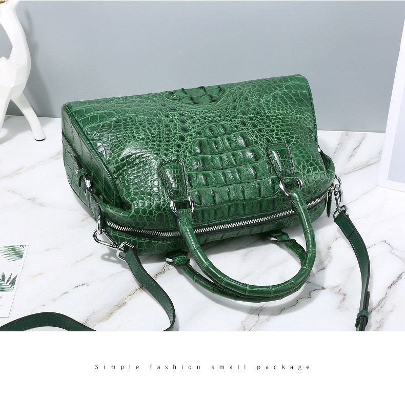 Genuine Crocodile Skin Lady Purse Authentic Real Alligator Leather Female Handbag Long Strap Women's Large Shoulder Bag