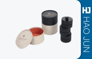 Quality Custom Logo Round Cardboard Candle Boxeswith Lids , Hot Stamping wholesale