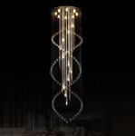 Manggic Large Size Spiral Long Spiral Modern Staircase Foyer Chandelier(WH-NC-22