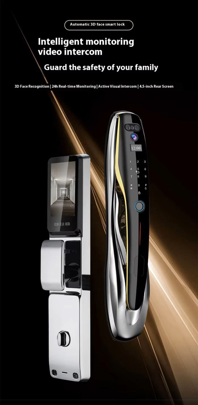 Tuya Automatic Door Locks Wifi 6068 Mortise Electronic Smart Door Lock
