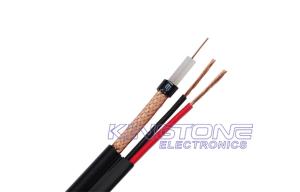 Quality 23 AWG BC RG59 B/U Siamese CCTV Coaxial Cable with 24 × 0.20mm CCA Power for Digital Video wholesale