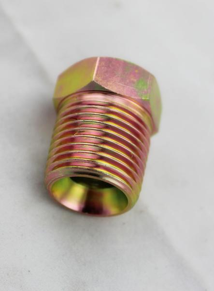 Zinc Plated Yellow Hydraulic NPT Thread Adapters , Hydraulic Couplings And