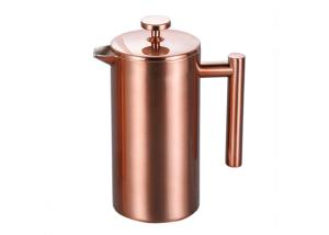 Quality 1000ml Stainless Steel Copper Metal French Press SGS TUV Home Office Ss304 wholesale