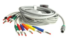 Quality IEC Standard Ecg Ekg Cable Welch Allyn 10 Leads Banana End Copper Conductor Material wholesale