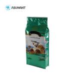 Flat Bottom Aluminum Foil Mylar Bag Side Gusset Pet Food Packaging Bag With