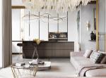 Kitchen Furniture Custom Home Modular Wood Grain Kitchen Cabinet Modern