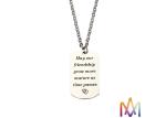 2.5mm Thickness SS304 Mens Engravable Pendant Necklaces