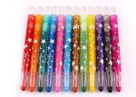 Eco-friendly fancy 12 colors Non-toxic wax crayon set/ 12 colors rotating body